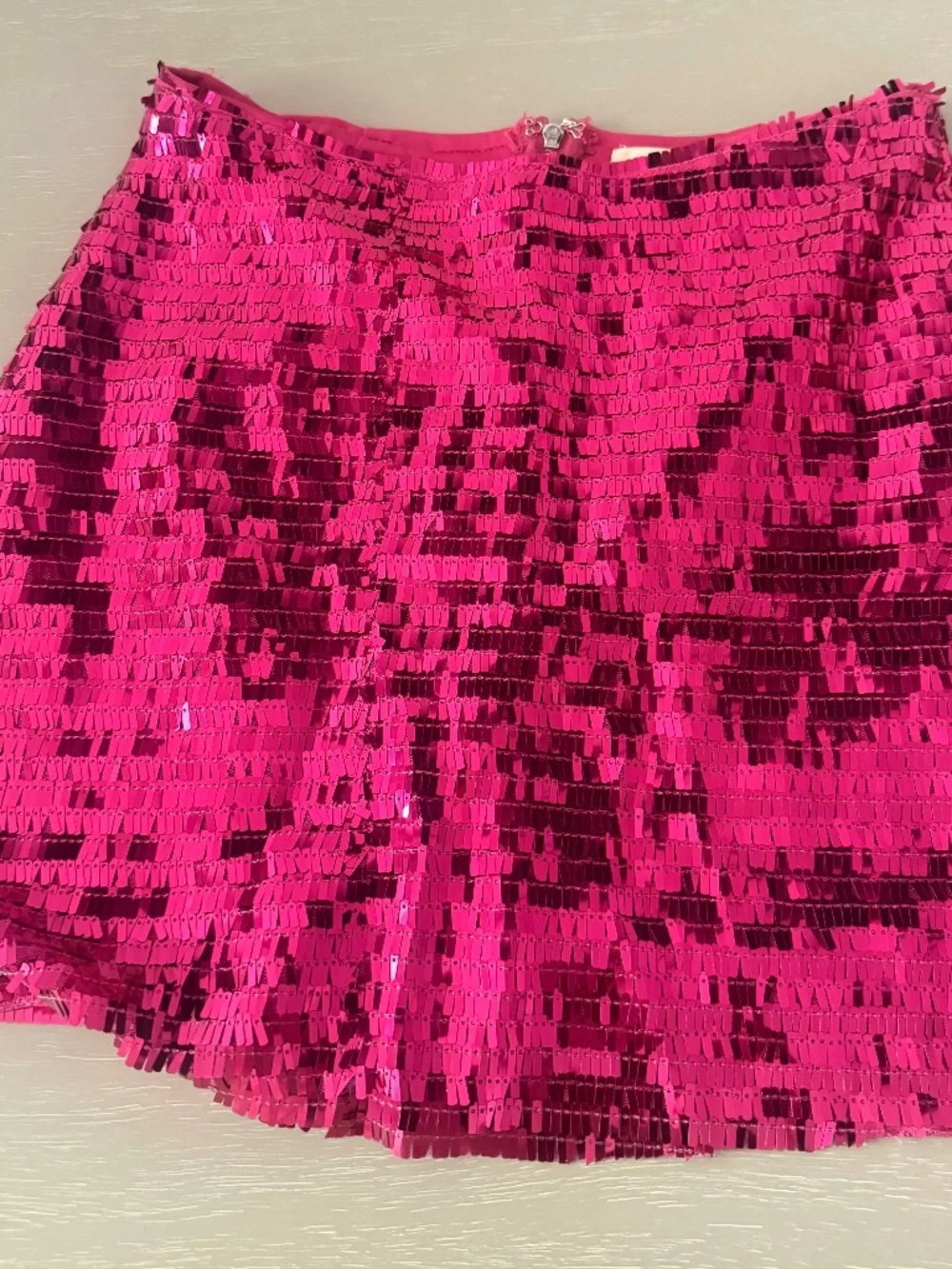Blue Buttercup Pink Sequin Mini Skirt